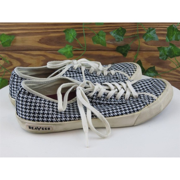 SeaVees Size 8 Sneaker Black Fabric Medium (B,‎ M) Monterey Lace Up Women - Picture 5 of 11